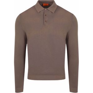 Suitable - Longsleeve Polo - Taupe - Heren