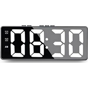 Lumivéra® Digitale Wekker - Digitale Klok - Wekkers voor Kinderen & Volwassenen - Reiswekker - Slaapkamer - Led Wekkers Digitaal - Alarmklok - Zwart