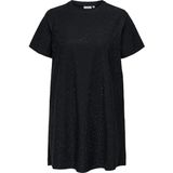 ONLY CARMAKOMA mini jurk met glitter zwart
