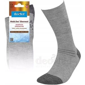 DeoMed Medic Deo Silverwool Merino Sokken - Grijs, Maat 35-37