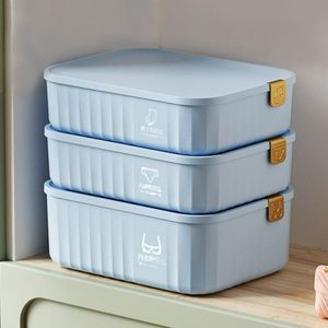 Masey® Kledingkast Ondergoed Organizer Blauw | BH / Sokken / Onderbroeken verdeler | set van 3 | Ruimtebesparende opberg box | Garderobe organiser