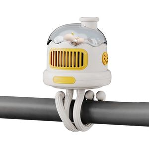DrPhone BreezyBuddy2 - 3600mAh Ventilator met Verstelbare Poten – Muggen Verdrijver - Oplaadbaar - Verstelbare Snelheid – Met Nachtlampje - Wit