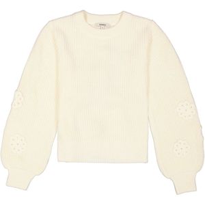 GARCIA - Sleeve Flowers - Trui - Gebroken Wit