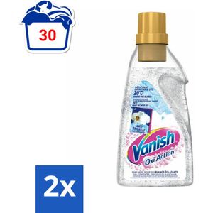 Vanish Oxi Action - Vlekkenverwijderaar Gel - Zonder Bleek - Witte Was - 15 Wasbeurten - Voordeelverpakking - 2 stuks