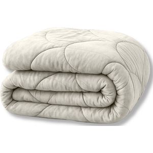 Y-NOT - Velvetbed Pearl - Dekbed - Wit - 140x200 - Wasbaar Hoesloos Dekbed