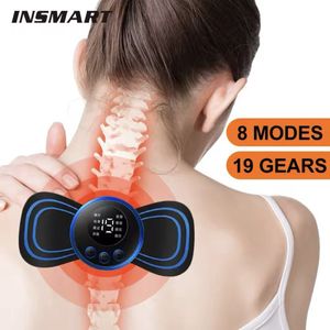 Insmart Massage - Massage apparaat - 8 modi - 19 standen - Klein en eenvoudig - Pulstechnologie - Lage frequentie - Multifunctioneel - E3.1