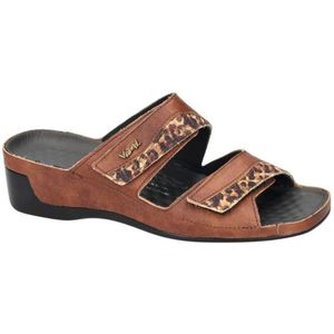 Vital -Dames - cognac/caramel - slippers & muiltjes - maat 40