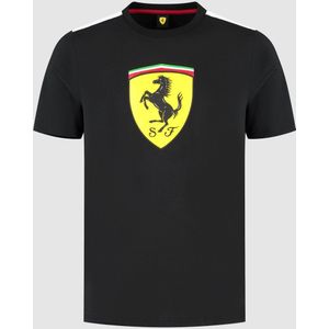Ferrari Logo T-shirt Zwart 2025 L - Lewis Hamilton - Charles LeClerc