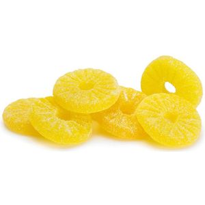 Geldhof Gesuikerde Ananasschijven - zachte gommen met suiker - doos 3 kg