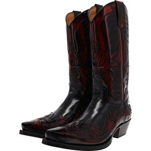 Sendra CUERVO WEST 3241 westernlaars rood zwart - 45 EU