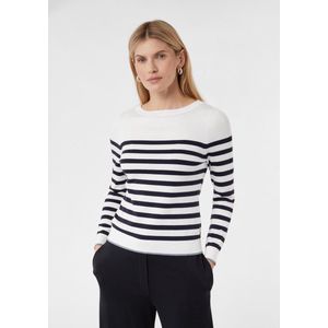 comma - Gebreide Trui - Streeppatroon - U-boot Halslijn