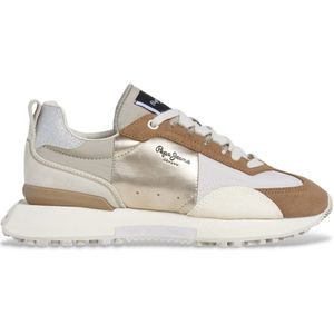 Pepe Jeans - PLS600002 Archer Gala - Leren Sportschoenen - Beige - Casual