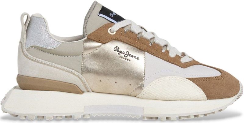 Pepe Jeans - PLS600002 Archer Gala - Leren Sportschoenen - Beige - Casual