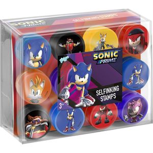 Sonic Prime Totum stempels 12 stuks zelfinktend stempel set - creatief speelgoed