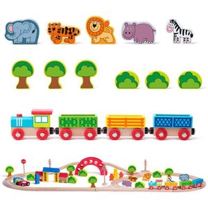 Woody Treinset Zoo 60 Delig 93060