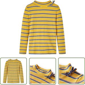 vidaXL Meisjeskleding - Kinderkleding - Kindershirt met lange mouwen 92 okerkleurig - Jongenskleding - Langmouwshirts - Okerkleurig