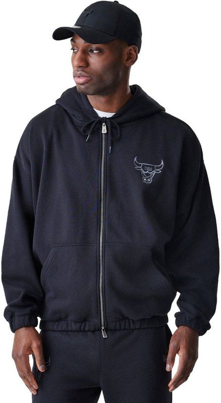New Era - Chicago Bulls NBA Linear - Hoodie - Zwart - Oversized