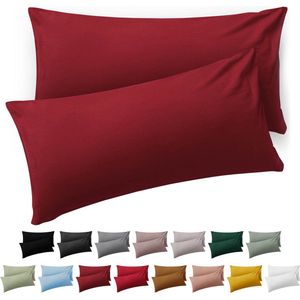 Blumtal Kussensloop Microvezel Kussenhoes 40 x 80 cm - Aurora Red - Set van 2