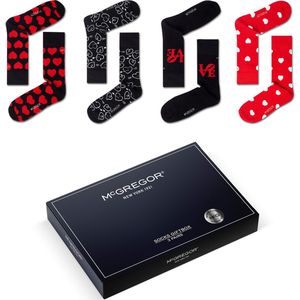 McGregor Sokken Dames | Maat 36-40 | Love Giftbox | Zwart Cadeau voor vrouwen/Sokken Giftbox/I LOVE YOU