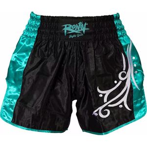 Ronin Kickboks Broek Shadow-line - aqua/zwart XXS
