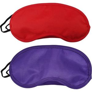 Slaapmaskers Paars & Rood - 2 Stuks - Thuis - Slaapmasker - Onderweg - Vliegtuig - Festival - Slaapcomfort - oDaani