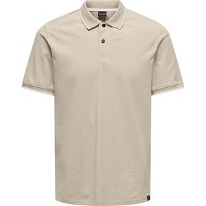 ONLY & SONS ONSMYRON LIFE REG SS DITSY POLO CS Heren Poloshirt - Maat S