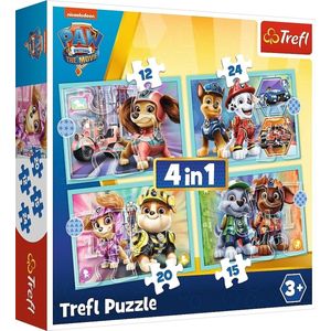 Trefl Paw Patrol 4-in-1 puzzel - 12/15/20/24 stukjes