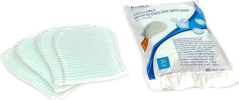 Romed - Gants de Toilette - Met Zeep - 25 x 17 cm - 20 Stuks