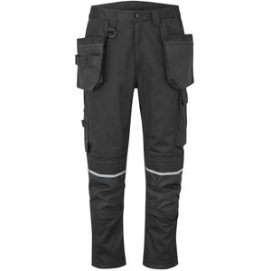 Portwest - WX2 Eco Stretch - Werkbroek - Zwart - Met Holsterzakken