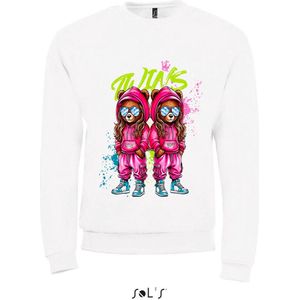 Sweatshirt 2-197 Twin Bear - Wit, xL