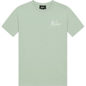 Malelions Split T-shirt Polo's & T-shirts Jongens - Polo shirt - Mint - Maat 176