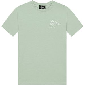 Malelions Split T-shirt Polo's & T-shirts Jongens - Polo shirt - Mint - Maat 128
