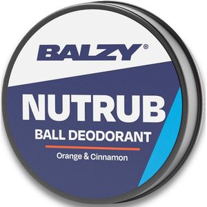 BALZY® NutRub® Orange & Cinnamon – Natuurlijke Ball Deodorant voor Mannen – Unieke Formule met Magnesium & Sheaboter – Verzorgt, Beschermt & Houdt Fris – Speciaal voor Intieme Zones
