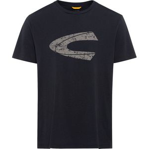 camel active T-shirt met print van duurzame organic cotton - Maat menswear-6XL - Zwart