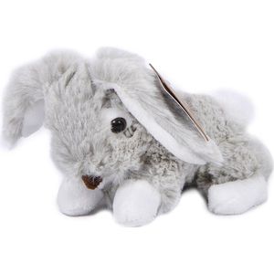 Take Me Home Knuffel Konijn Liggend 14 Cm Pluche Grijs/wit