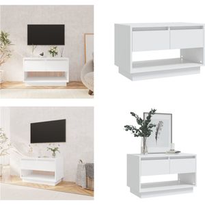 vidaXL Tv-meubel 70x41x44 cm spaanplaat wit - Tv-kast - Tv-kasten - Tv-standaard - Wandtafel