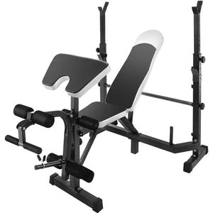 Halterbank - Fitnessbank - Gewichthefbank -Verstelbare - Opvouwbare - Multi Station - Bench Press - voor Home - Gym - 144.78 x 104.14 cm - Zwart
