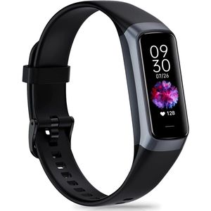Vitdipy - Activity Tracker - Met Stappenteller en Hartslagmeter - Bloeddrukmeter - Sporthorloge - Smartwatch - Voor Dames, Heren en Kinderen - Voor Android/iOS - Zwart