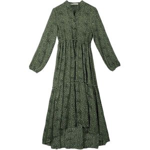 Jurk Nola - Spaans Model - Groen met Zwart - Maat L