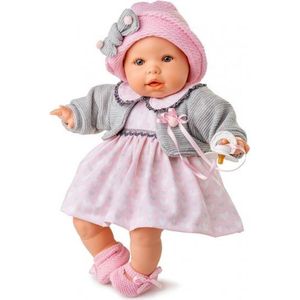 Berjuan babypopkleding Llorón meisjes textiel roze/grijs 6-delig