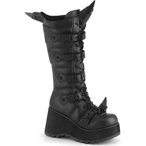 DemoniaCult - SCENE-157 Plateau Laarzen - US 10 - 40 Shoes - Zwart