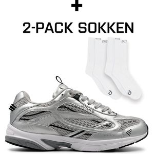 Dutch'D - Sneaker + Gratis 2 paar sokken - Silver - Arena - Maat 46