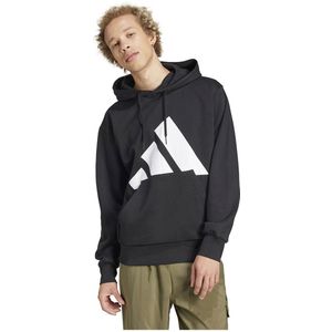 Adidas - Essentials Big Logo Fleece Hoodie - Grijs - 55% Katoen, 36% Polyester, 9% Viscose