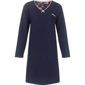 Tenderness Dames Nachthemd - Katoen - Donker Blauw Unie - Maat S