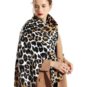 Luipaard panter print acryl dames sjaal herfst winter - 85 x 190 cm