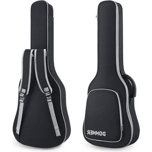 Elektrische gitaar Gig Bag 39 Inch - Dikte 8 mm - Rugzak Zachte Solid Gitaar Case - Verstelbare Riemen - Waterbestendig - Nonwovens Interieur - Dikker Spons Pad - Zwart Guitar Bag
