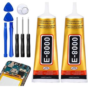 Mobiele Telefoon Display Lijm - 2 STKS E8000 110mlx2 Transparant - Super Lijm Craft Glue Multi-functioneel