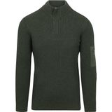 Suitable - Mou Half Zip - Schipperstrui - Donkergroen - Heren