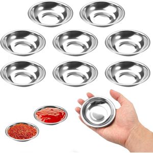 Roestvrijstalen mini-dipschalen - Set van 6 stuks