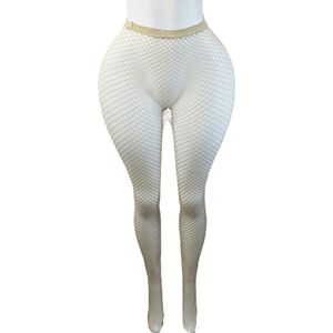 BamBella ® - Panty -Onesize - gaas maillot dunne pantys Dames - Onesize - lingerie van kant bruin